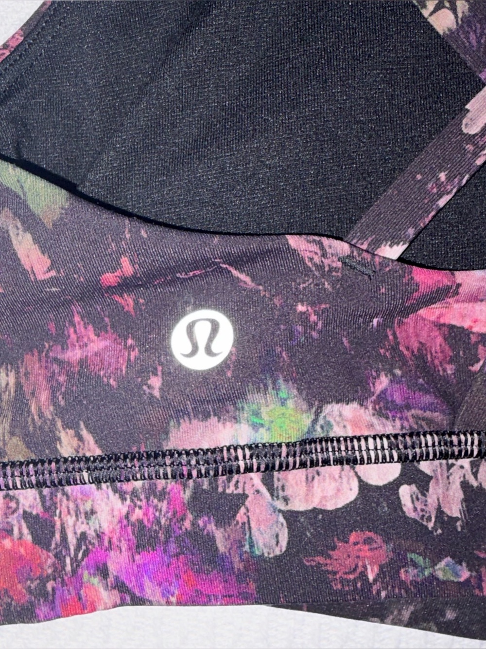 Lululemon Energy Strappy Sports Bra Womens Size 6 Floral Athleisure Workout Gym - Picture 3 of 4